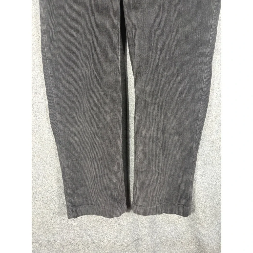 LL Bean Mens Classic Fit Corduroy Pants Charcoal Gray Stretch 38x32 ID502835